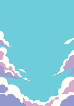 Sky Anime Background with Copyspace Stockillustratie