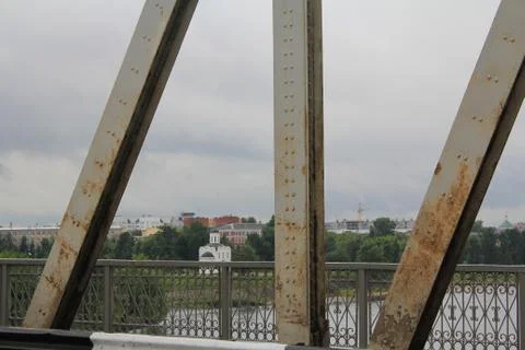 Sky Architecture built structure metal no people Nature cloud day Railing Foto stock