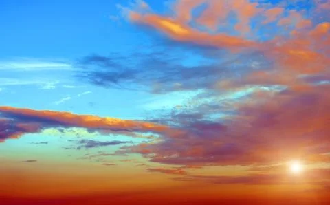 Sky atmosphere clear clouds Stock-Fotos