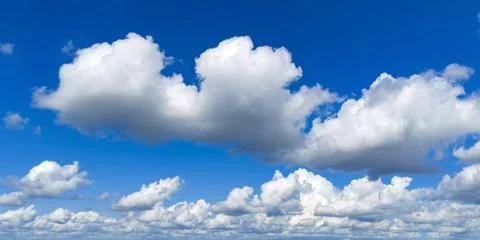 Sky backdrop with cloud pattern. Sky background with cumulus clouds. Cloudy sky Stock Photos