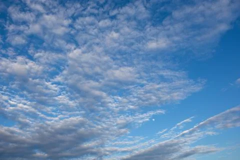 Sky background and clouds in the evening Stock Photos