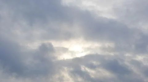 Sky Background with Blue Clouds and Bright Sunlight Stock Photos