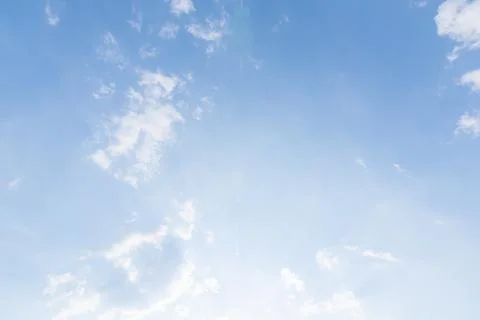 Sky background, clouds and sun light Stock Photos