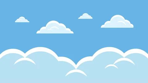 Sky background with clouds Stock Illustration