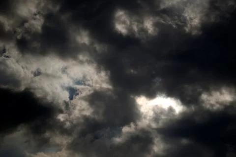 Sky background with dark clouds Stock Photos