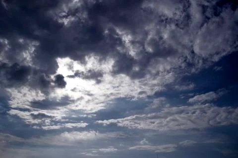 Sky background with dark clouds Stock Photos