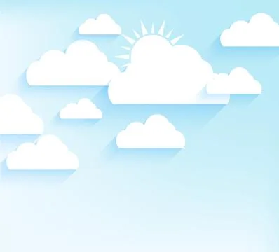 Sky background in flat style Stock Illustration
