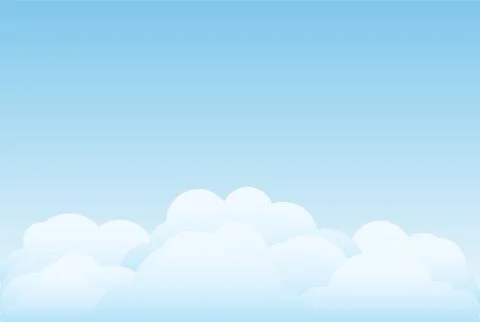 Sky background image with clouds, sky background. Web banner, poster Stock Illustration