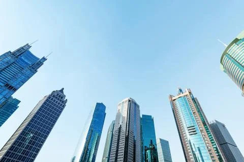 Sky background in the office building Stock Photos