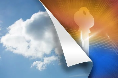 Sky background over bright key background Stock Photos