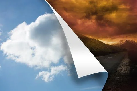 Sky background over stormy background Stock Illustration