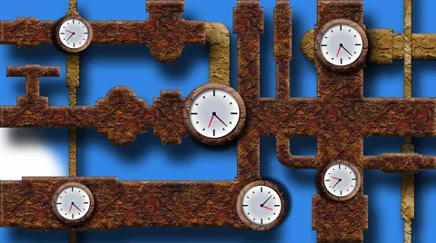 The sky background pipeline clock and the Flowing Clouds Stock Footage 49446896