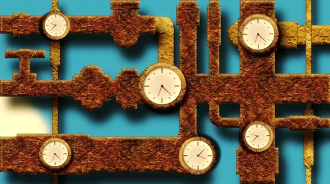 The sky background pipeline clock and the Flowing Clouds Stock Footage 49447007