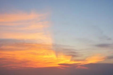 Sky background on sunset. Nature composition. Stock Photos