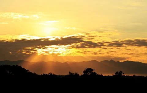 Sky background on sunset. Foto stock