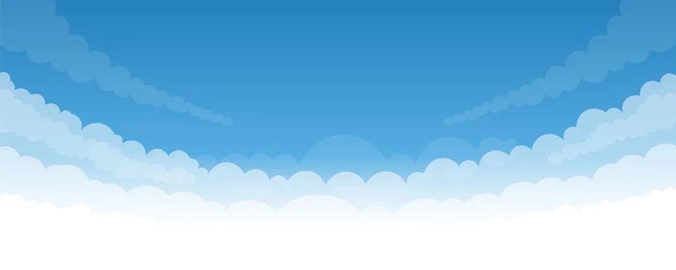 Sky background with white bottom Stock Illustration