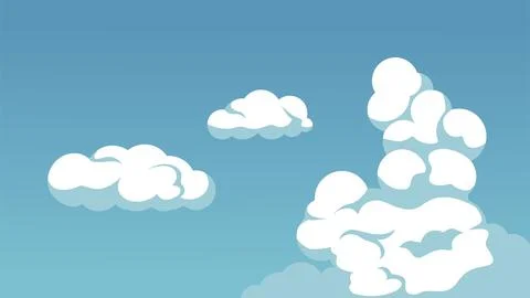 Sky background with white clouds stock vector Stock Illustration