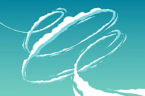 Sky background with white trail Stock Illustration