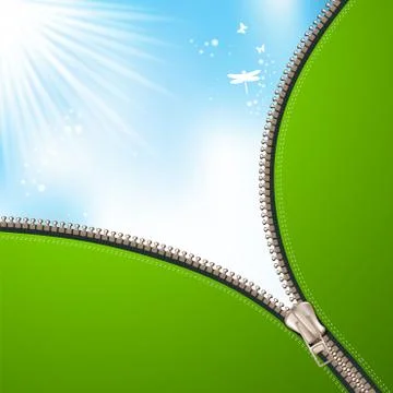 Sky background with zipper Stock Illustration