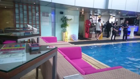 SKY BAR POOL Stock Footage 145876360