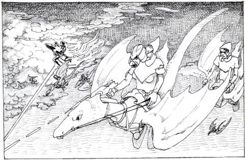 Sky Battle 스톡 일러스트