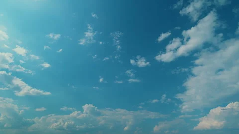 Sky With Beautiful Silky Altocumulus Clouds Creates A Parallax Effect. High Stock Footage 261201900