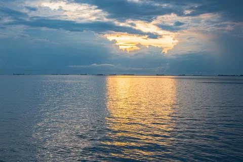 The sky begins to open up from the clouds, Stock Photos