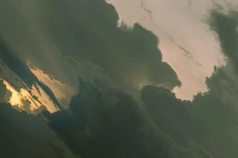 The sky is being covered with white clouds. Stock Photos