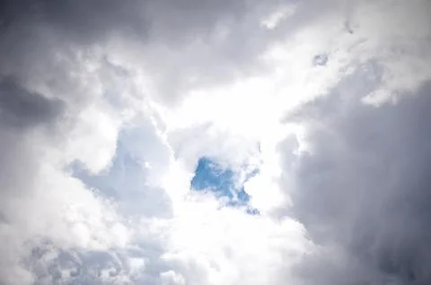 Sky with black clouds before a spring rainstorm Stock Photos