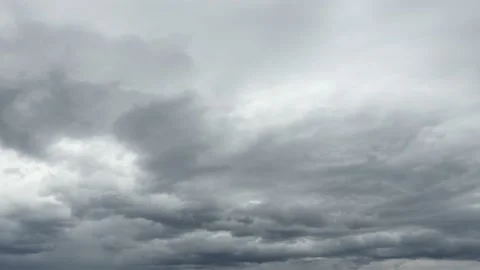 Sky with black clouds before a summer rainstorm Stock Footage 136053782