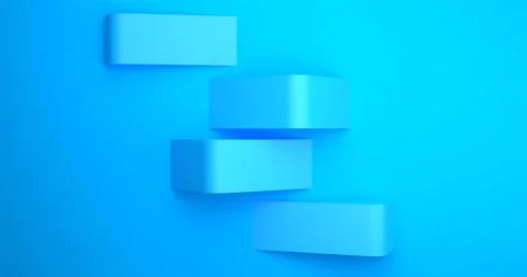 Sky blue Abstract Background and round corner cube Video Stock Footage 170331578
