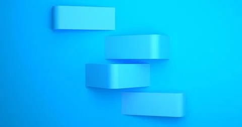 Sky Blue Abstract Background and round corner cube Stock Illustration