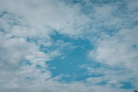 The sky is blue and cloudy Foto stock