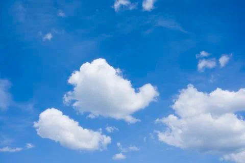 Sky blue background clouds Stock Photos