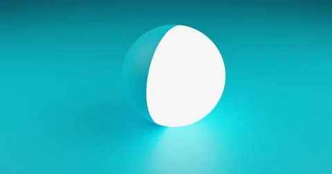 Sky blue  Background With white light  Emission Sphere Illustrazione stock