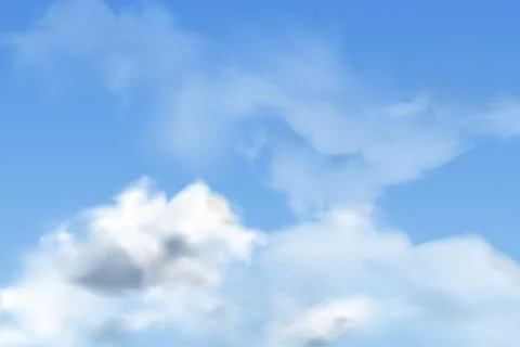 Sky Blue Background,Vector Clear Sky day with sunlight morning in Winter,Horizon Stock Illustration