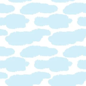 Sky Blue Brush Stroke Fur Seamless Pattern イラスト素材