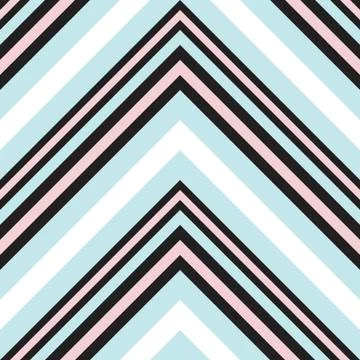 Sky blue Chevron Diagonal Stripes seamless pattern background Illustrazione stock