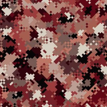Sky blue colors seamless pattern camouflage background of pixel spots Stock Illustration