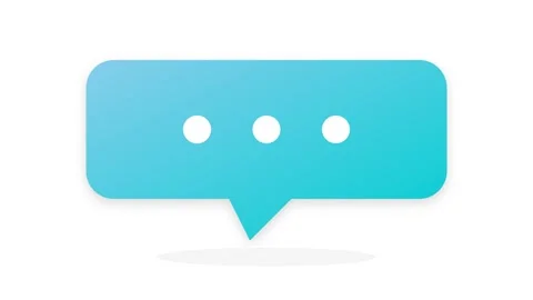 Sky Blue Communication Bubble with Sequential Typing Dots Animation Видео 346006830