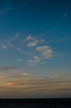 The sky is blue with a few clouds Stock Photos