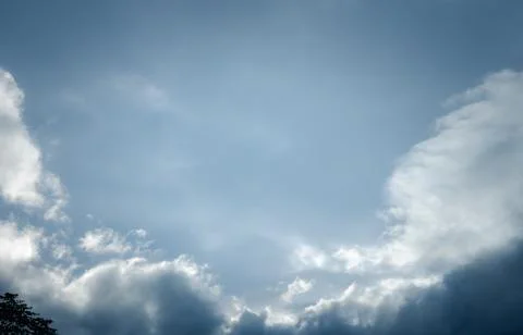 The sky is blue with a few clouds Foto stock