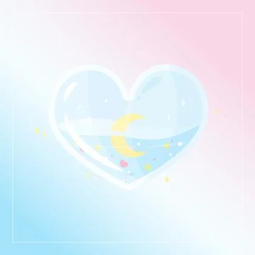 Sky blue heart charm Stock Illustration