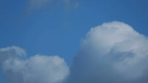 The Sky Is Blue With Lush Clouds Summer Spring Autumn Timelapse Stock Footage 127471357