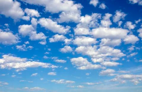 The Sky Is Blue With Lush Clouds Summer Spring Autumn Winter Stock Photos