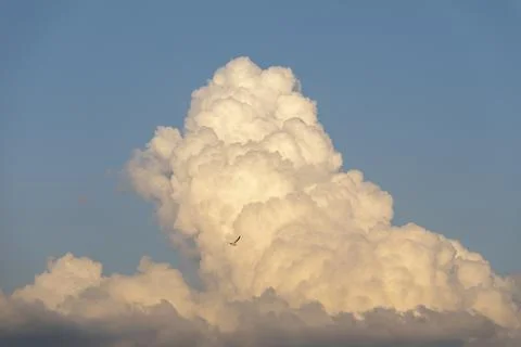 The Sky Is Blue With Lush Clouds Summer Spring Autumn Winter Stock Photos