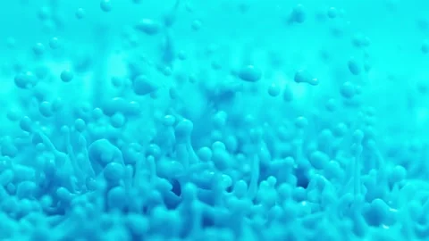 Sky Blue Paint Splashing in Slow Motion Stock Footage 271006989