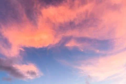 Sky Blue Pink Clouds Stock Photos