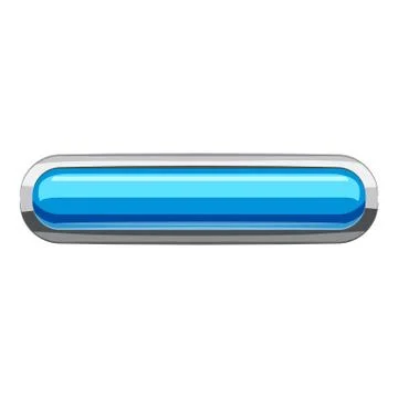 Sky blue rectangular button icon, cartoon style Stockillustratie