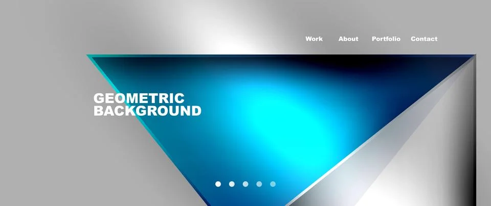 A sky blue triangle in a silver rectangular multimedia publication 스톡 일러스트